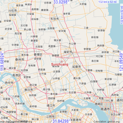 Sunzhuang on map