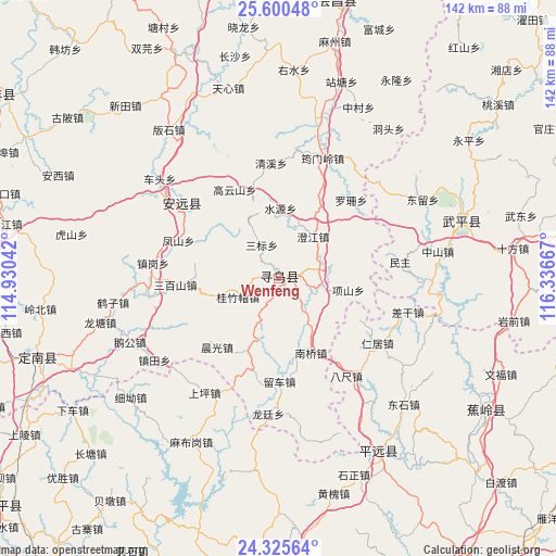 Wenfeng on map