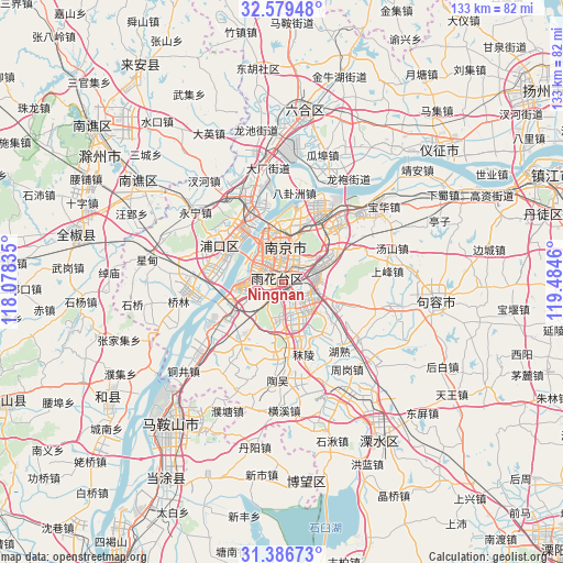 Ningnan on map