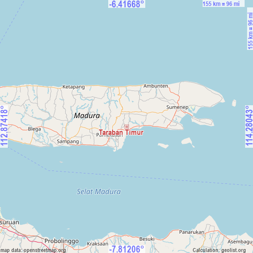 Taraban Timur on map