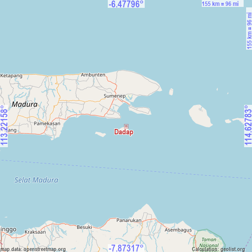 Dadap on map