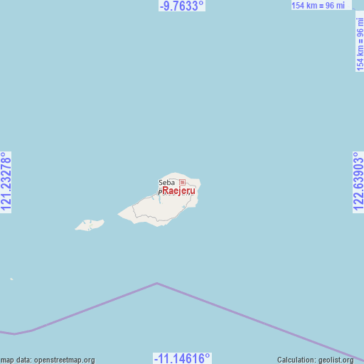 Raejeru on map