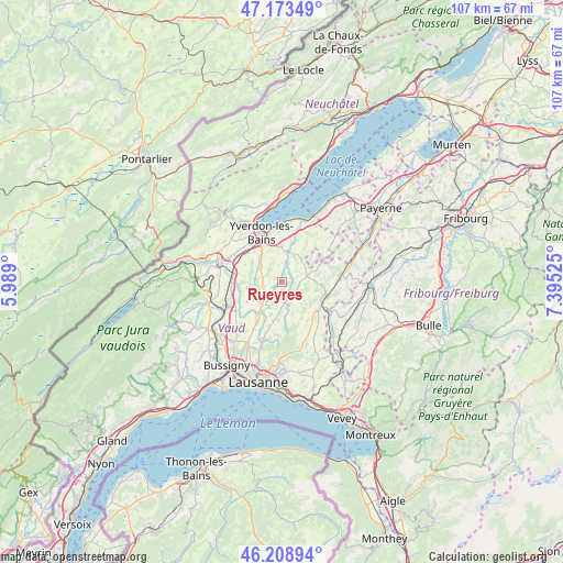 Rueyres on map