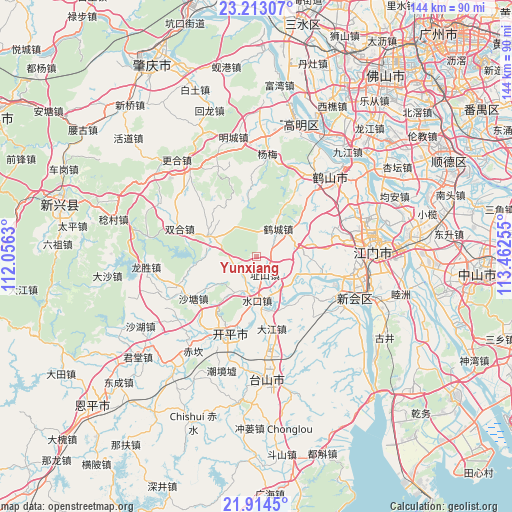 Yunxiang on map