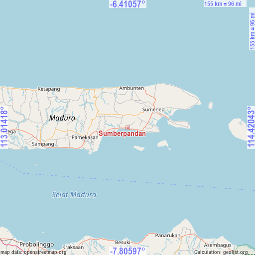 Sumberpandan on map