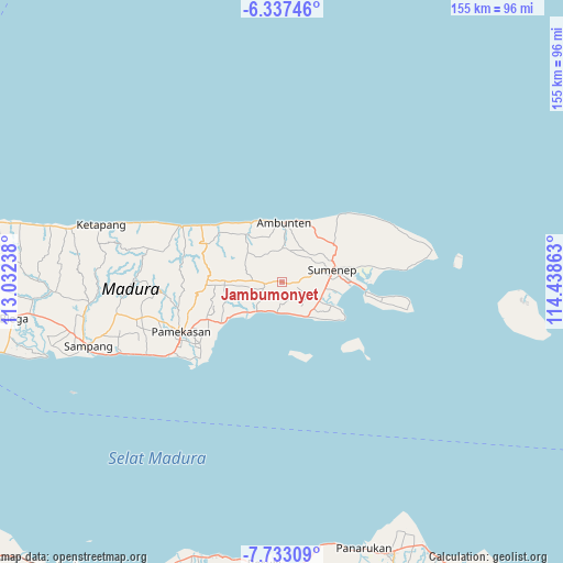 Jambumonyet on map