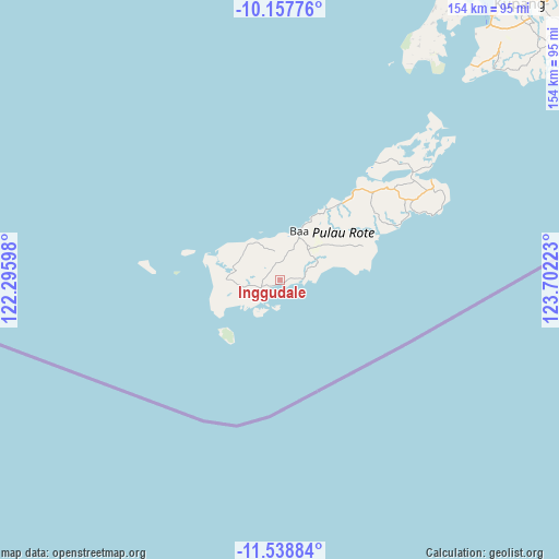 Inggudale on map