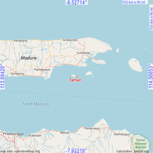 Taman on map