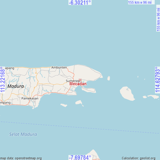Mecadan on map