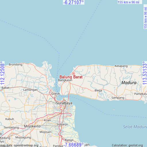 Balung Barat on map