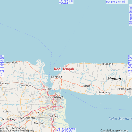 Kool Tengah on map