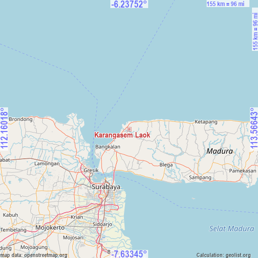 Karangasem Laok on map