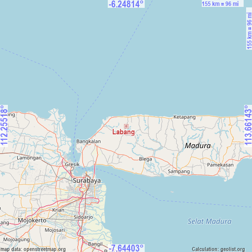 Labang on map