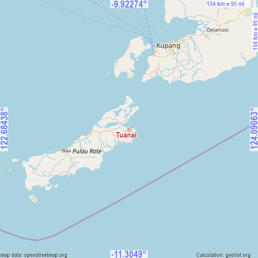 Tuanai on map