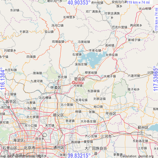 Gulou on map