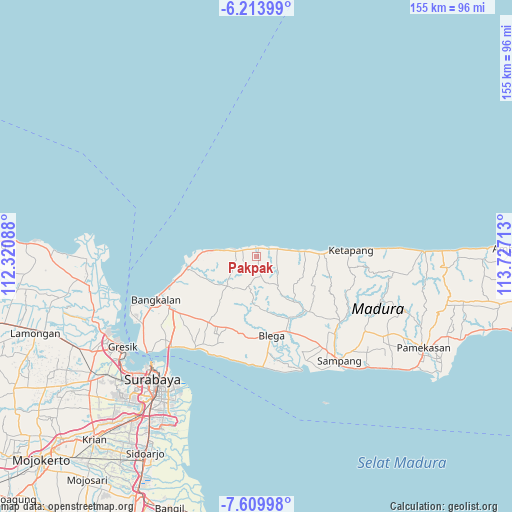Pakpak on map