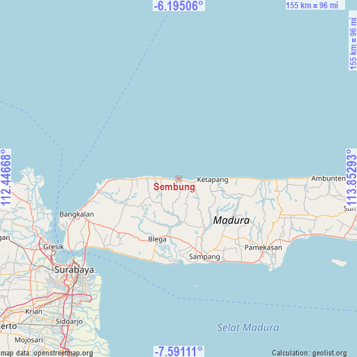 Sembung on map