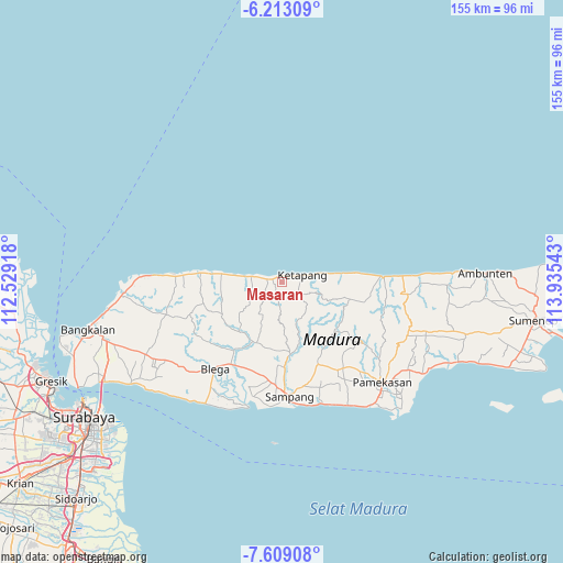 Masaran on map