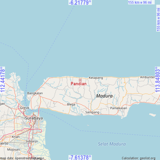 Pandian on map