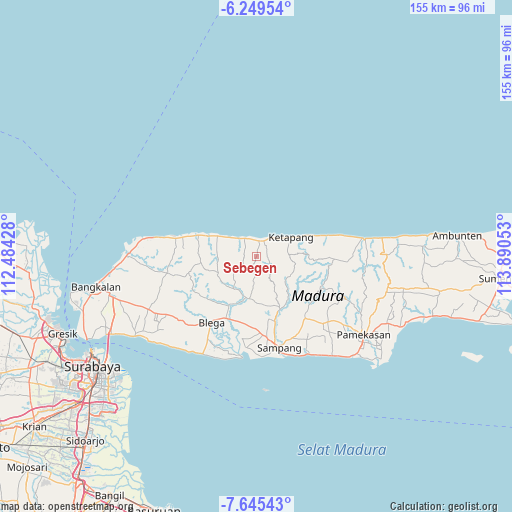 Sebegen on map