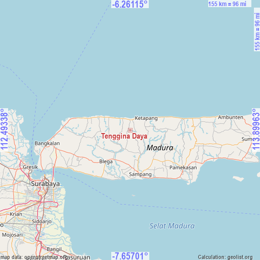 Tenggina Daya on map