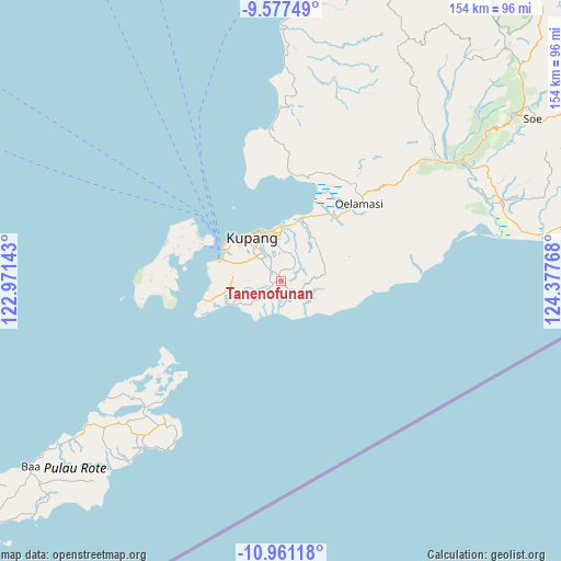 Tanenofunan on map