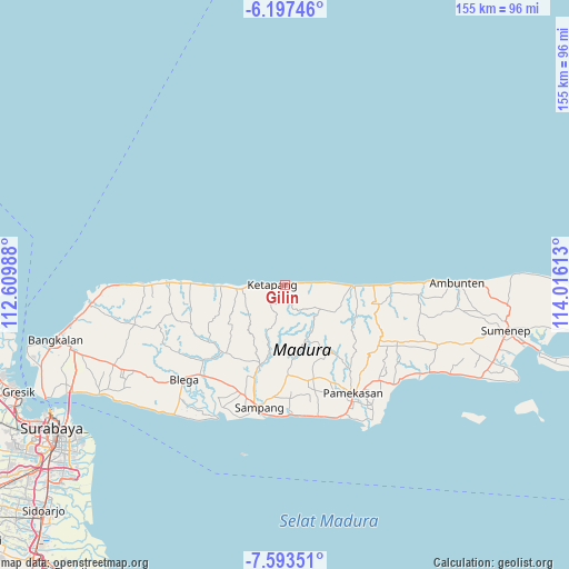 Gilin on map