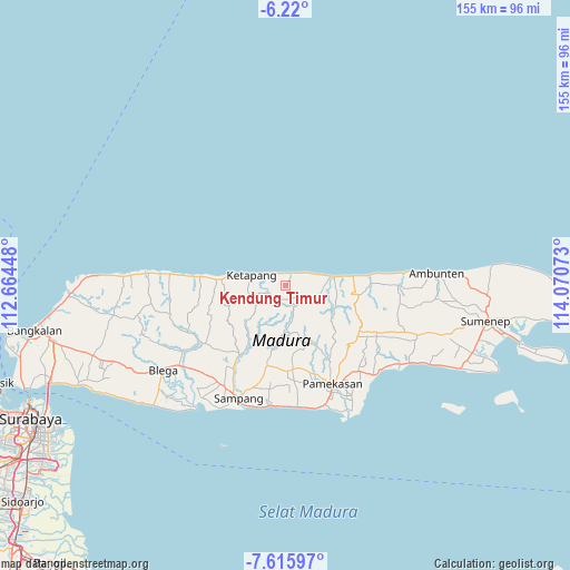 Kendung Timur on map