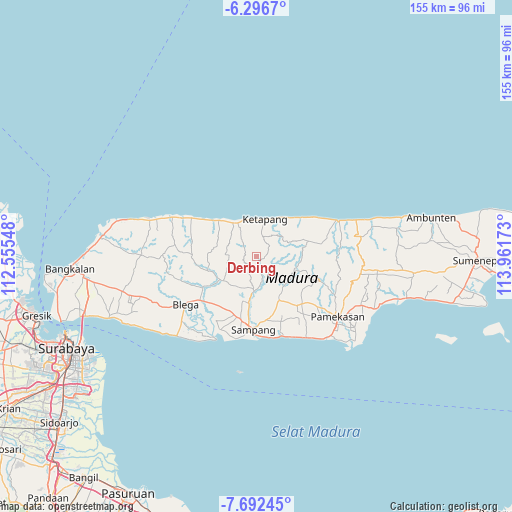 Derbing on map