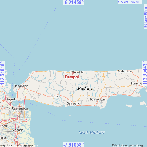 Dampol on map