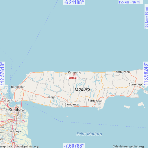 Taman on map
