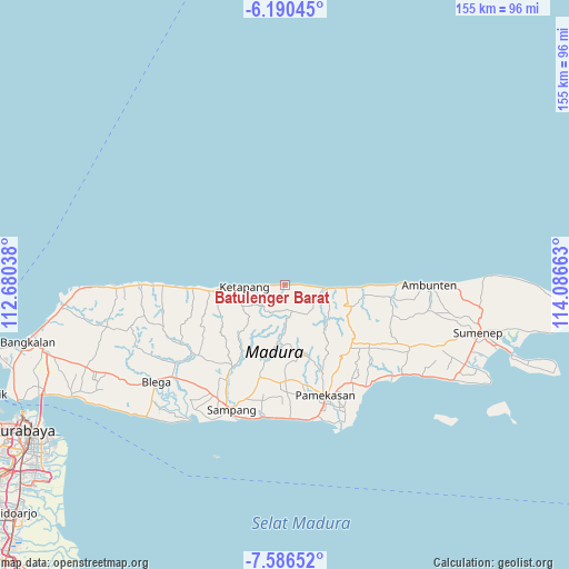 Batulenger Barat on map