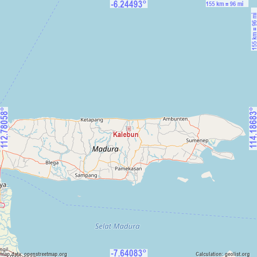 Kalebun on map