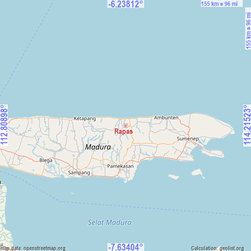 Rapas on map