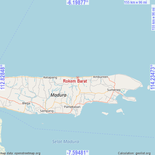 Rokem Barat on map