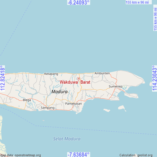 Wakduwa’ Barat on map