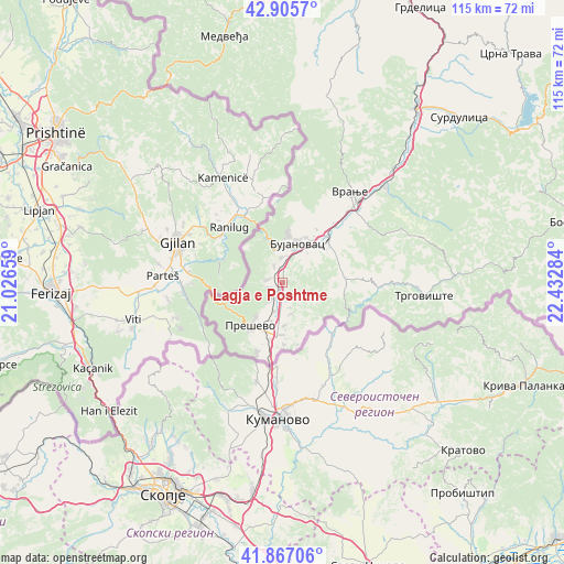 Lagja e Poshtme on map