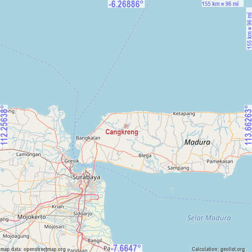 Cangkreng on map