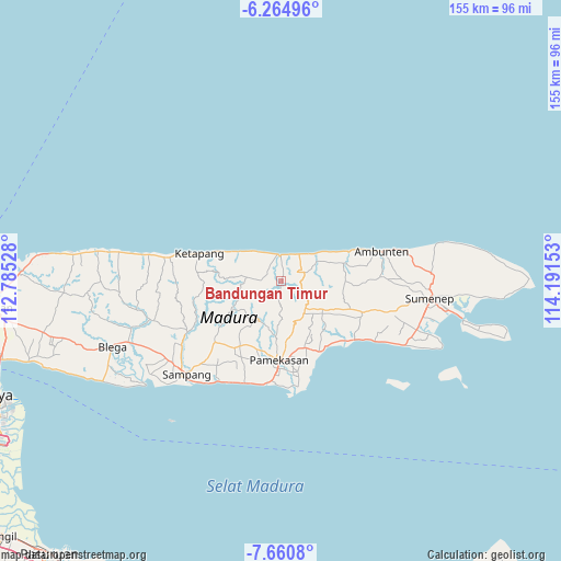 Bandungan Timur on map