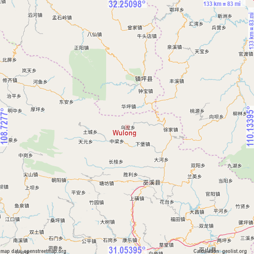 Wulong on map