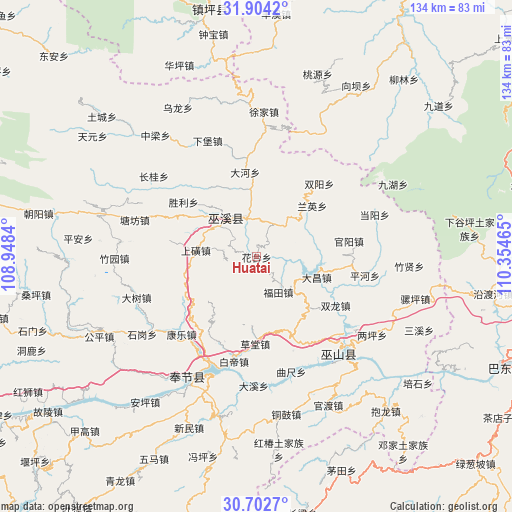 Huatai on map