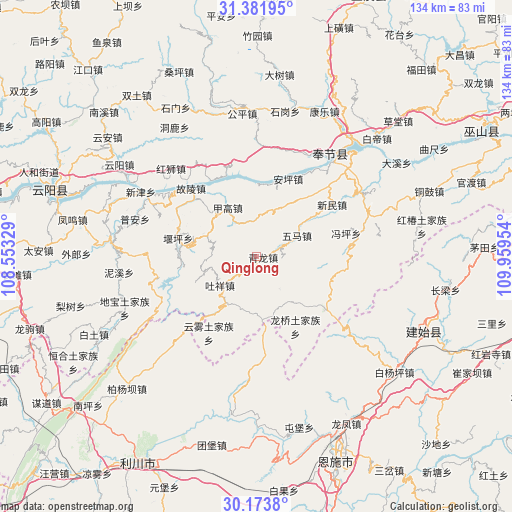Qinglong on map