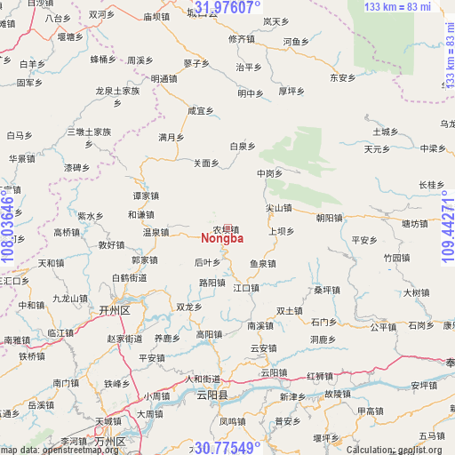 Nongba on map