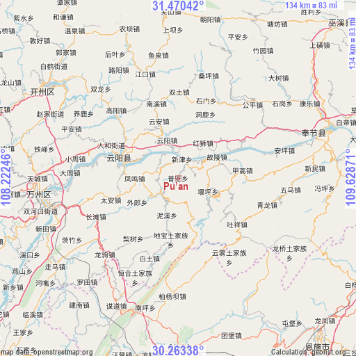 Pu’an on map