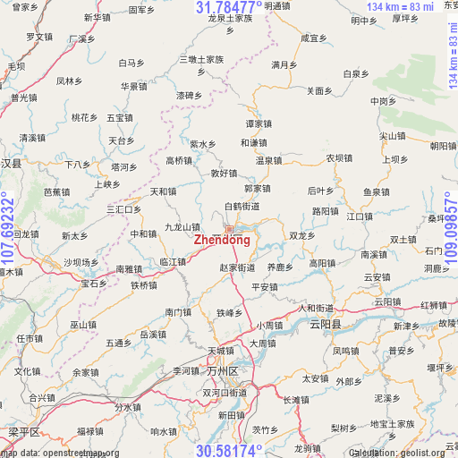 Zhendong on map