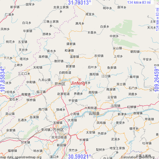 Jinfeng on map