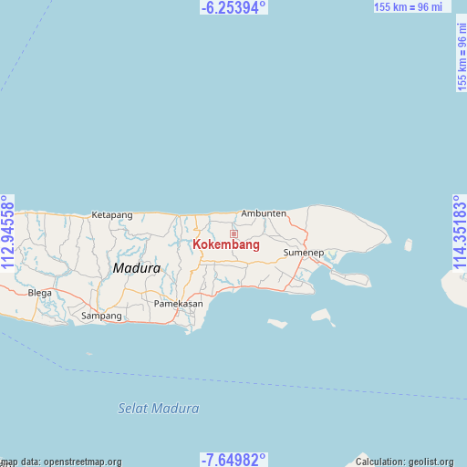 Kokembang on map