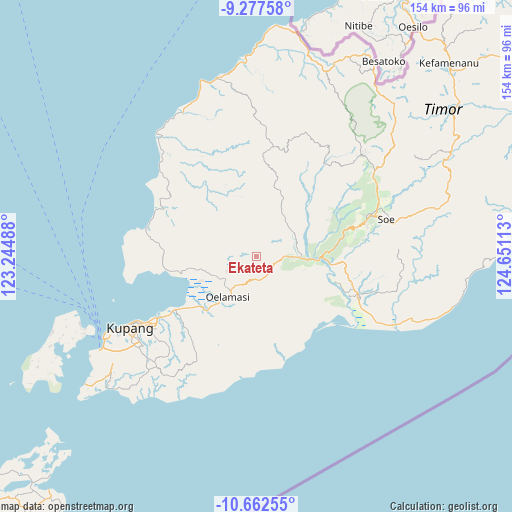 Ekateta on map