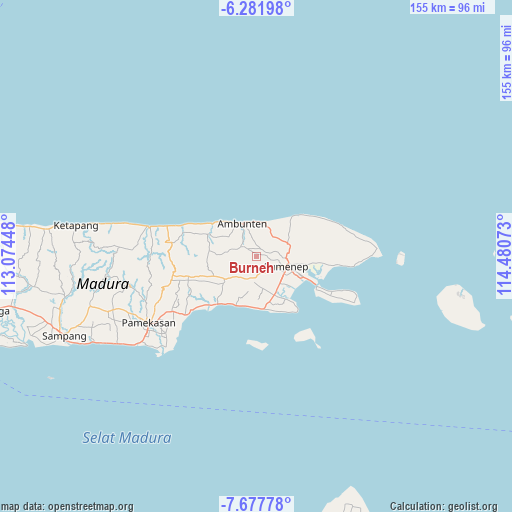 Burneh on map