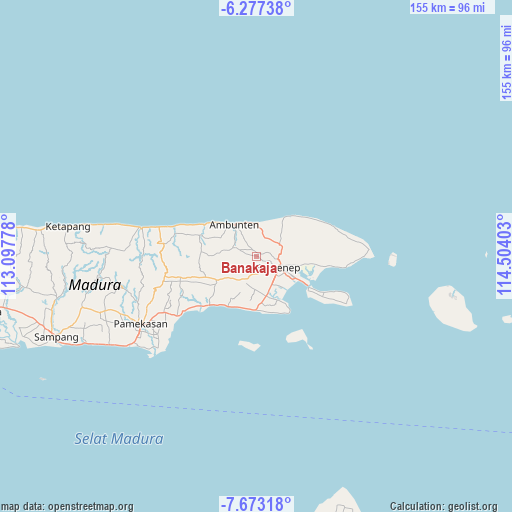 Banakaja on map